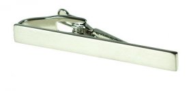 Tie Bar - Slim Silver Matt Finish 48mm